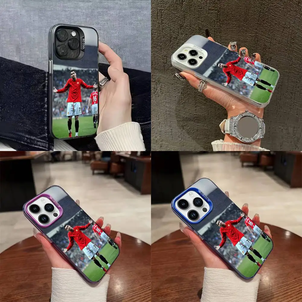 

Football C-CR7 R-Ronaldo 7 Phone Case For iPhone 17,16,15,14,13,12,11,Pro,Max,Plus,E,SE4,Air,Mini Colorful TPU Cover