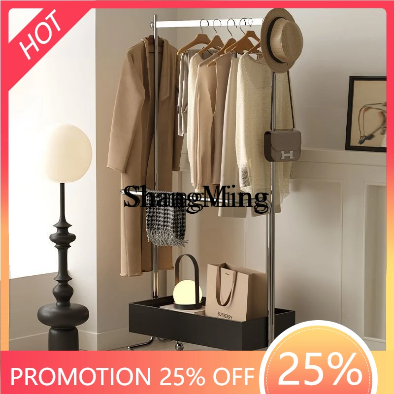 

SM new medieval stainless steel hanger, hat floor mobile storage, coat rack, high-end household bedroom simple
