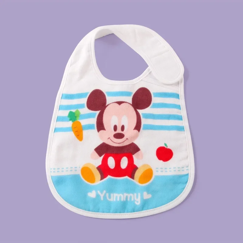 Disney Mickey Mouse Baby Drool Towel Pooh Bear Winnie Soft Cotton Towel High Absorbent Stylish Floral Bib Kids Anime Burp Cloth