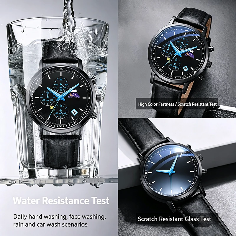 Montre chronographe à quartz, - Chronograph Sport Watch avis et prix