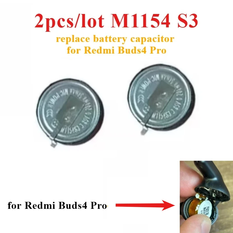 

2pcs M1154S3 M1154 S3 3.8V Replace Battery Capacitor for Redmi Buds4 Pro 3.8V Integrated Circuit Chip
