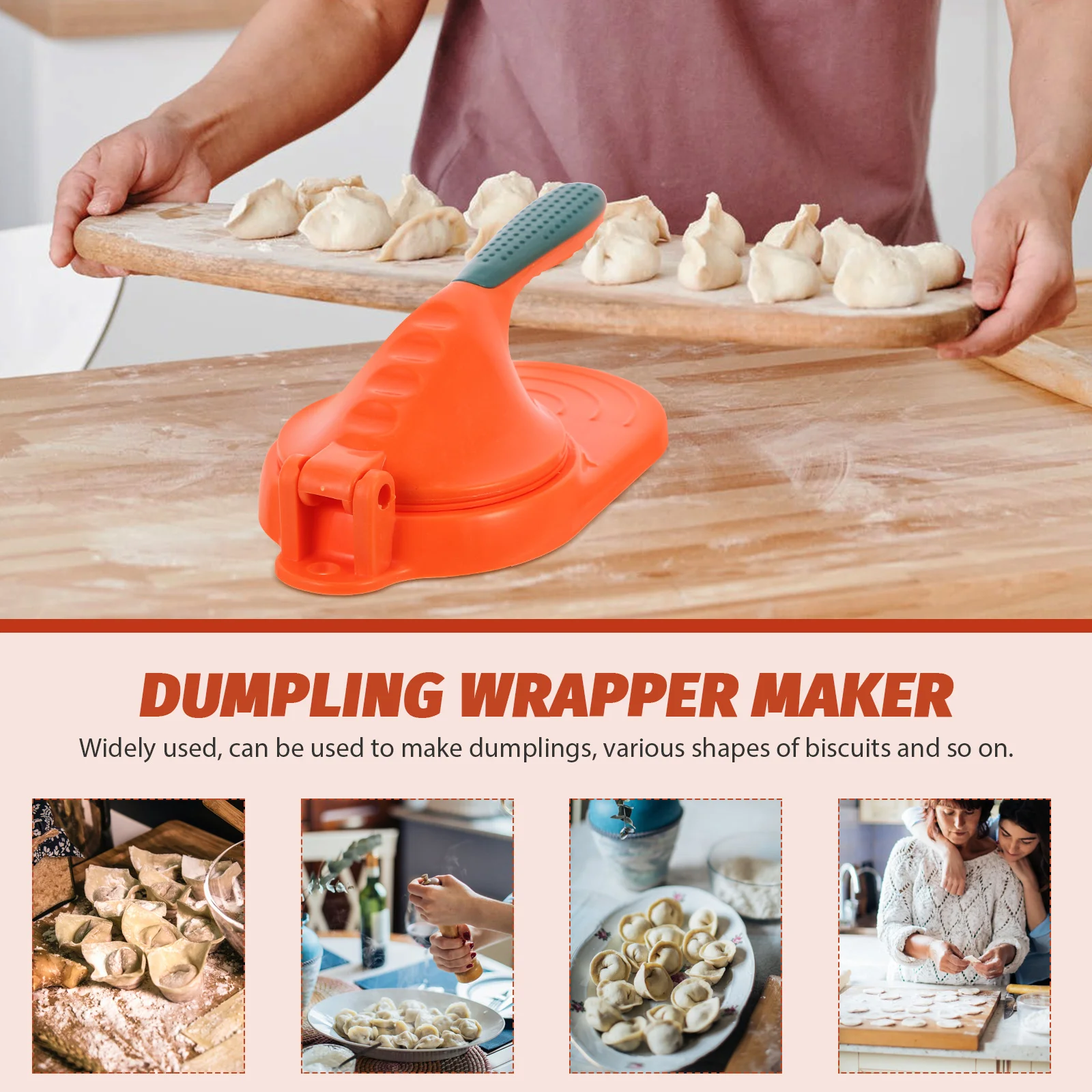 

Press Mold Kitchen Dumpling Tool Dough Wrapper Maker Food Grade Sturdy Easy Clean Home Baking Accessory for Housewarming