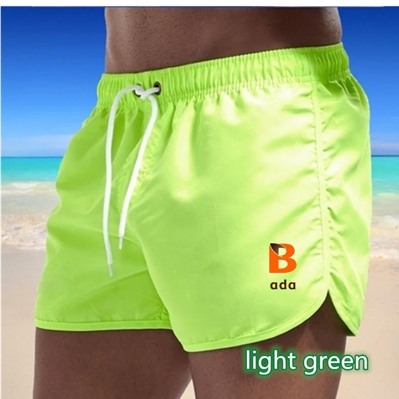 2025 new mesh breathable muscle fitness men's fashion sports shorts running quick dry pants summer thin training beach pants