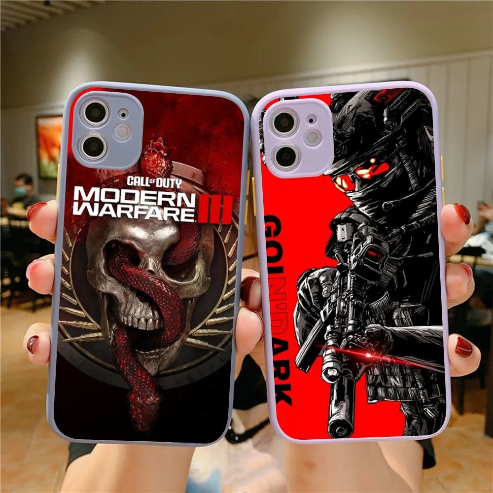 C-COD Call Of D-Duty Phone Case For IPhone 14 X XR XS 7 8 Plus 11 12 13 Pro MAX 13mini Matte Shockproof Case