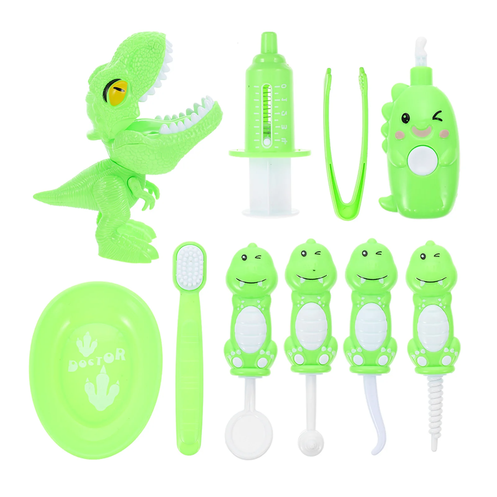 1Set Doctor Kit for Kids Realistic Dentist Playset Dinosaur Style Medical Tools Educational Roleplay Gift Dentist Toys