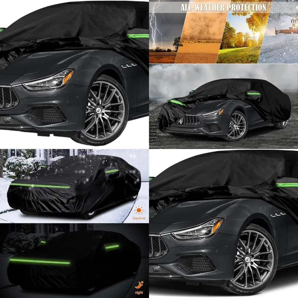 

Custom-Fit Maserati Ghibli Car Cover 2013-2025, 6-Layer Weatherproof with Zippered Door & Wind Bands for Snow, Rain, Dust & Hail