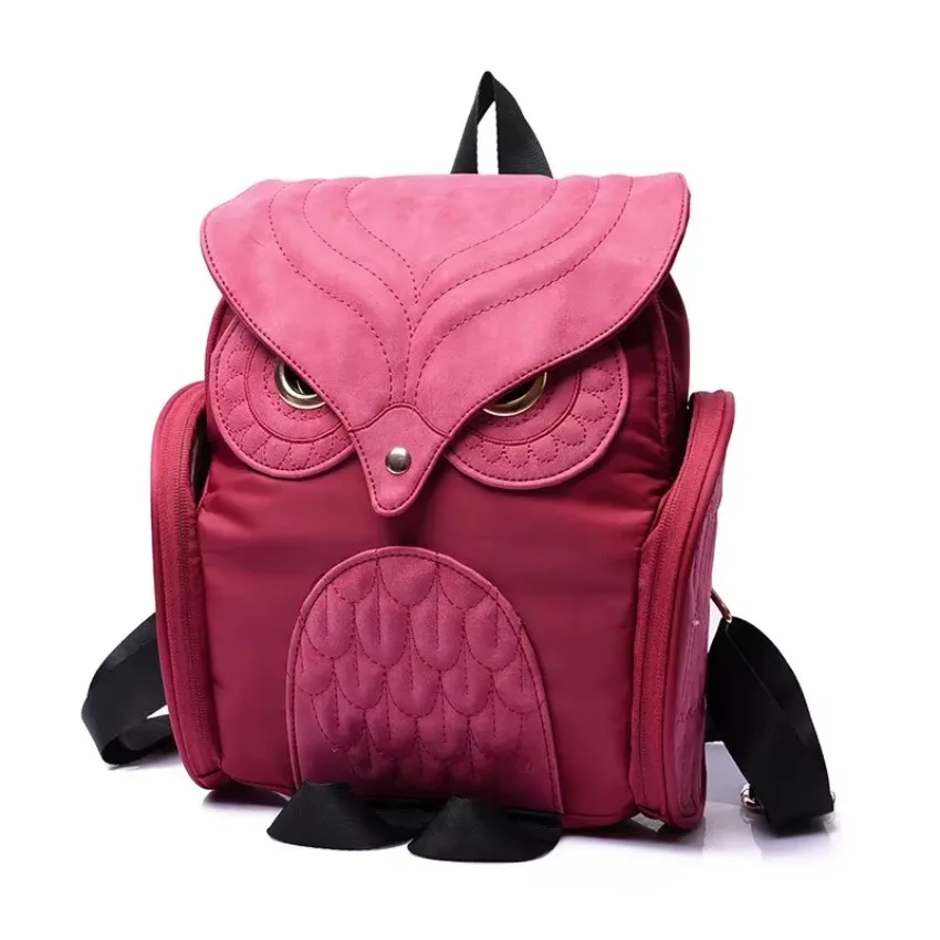 Zaino creativo a forma di gufo da 1 pezzo con borsa a tracolla con fiore occhio d'aquila, borsa da viaggio, borsa casual da donna alla moda