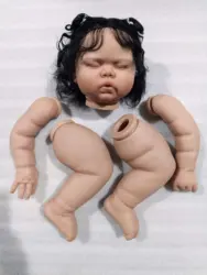 NPK 24inch Pickle in Dark Skin Already Painted Doll kit Unfinished Doll parts with Hand Rooted Hair