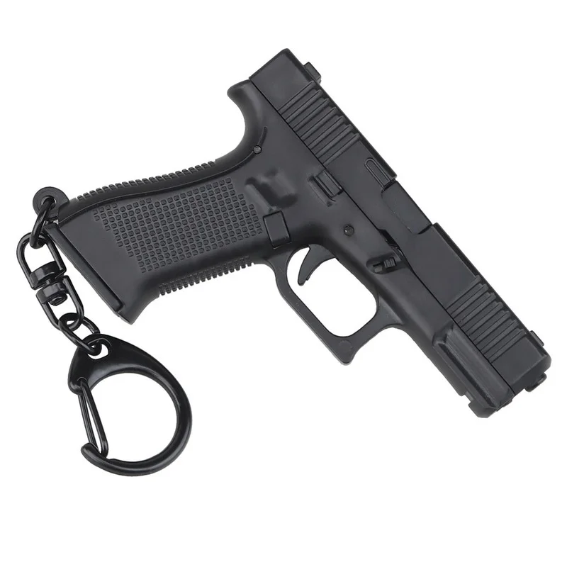 1:3 Tactical Pistol Shape Keychain Mini Portable Decorations Detachable G-45 GunWeapon Keyring Key Chain Ring Trend Gift