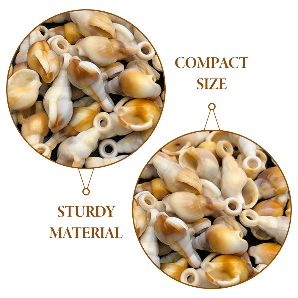 

100Pcs Ocean Theme Smooth Shell Pendants DIY Charm Jewelry Making Craft Supplies Accessories DIY Charm Pendant