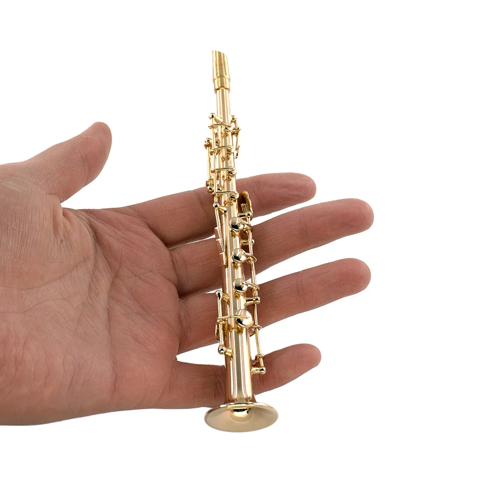 

Miniature Copper Soprano Saxophone Musical Instruments Model for 1/12 Dollhouse ob11 1/6 figure Accessories ob11 Decoration