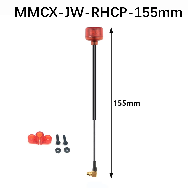 RUSHFPV Cherry FPV-antenne/VTX-antenne |   5.8G LHCP/RHCP |   lange afstand voor racemrone |   voor SMA/MMCX/UFL-connectoradapter