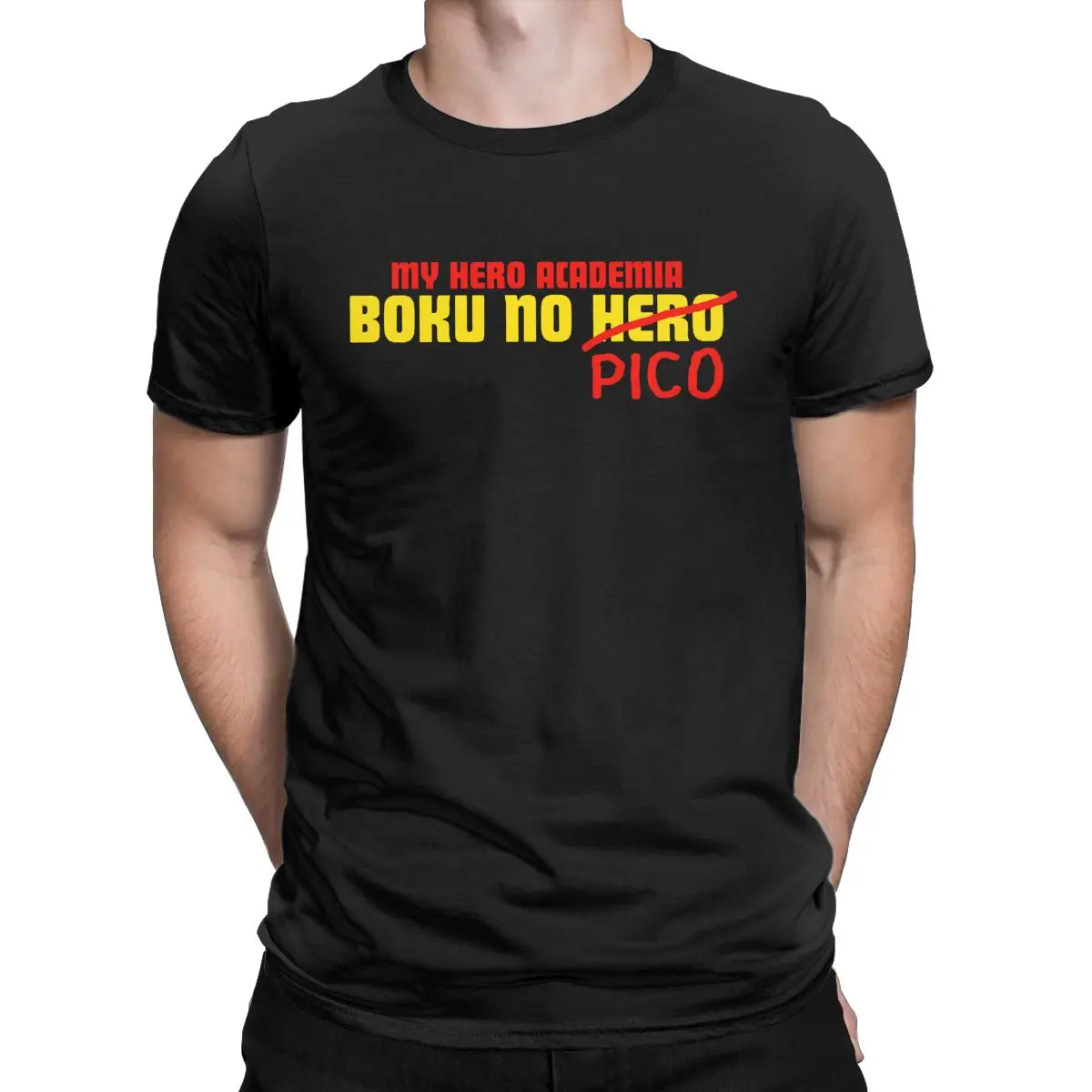 Boku No Pico Not Boku No Hero Academia Hentai Anime Men's T Shirt Novelty Tee Shirt Short Sleeve Pure Cotton Classic Clothes