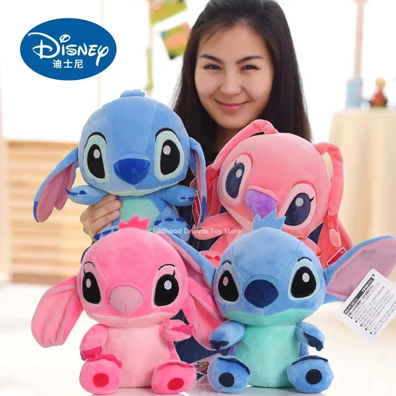 Disney Cartoon Blue Pink Stitch Plush Dolls Anime Toys Lilo&Stitch 20CM Stich Plushs Stuffed Toy Christmas Gifts for Kids