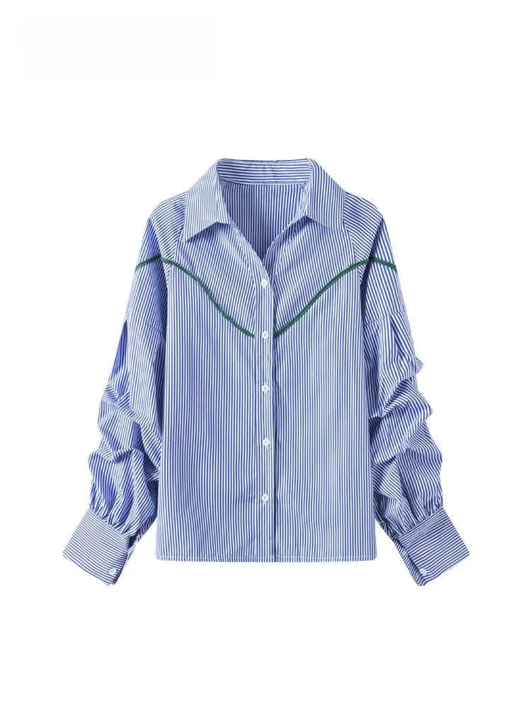 

Trendy plus Size Women's Long Sve Striped irt Cara CLUB Winter New Sle Faionable Casual Loose Fit Polyester Fiber