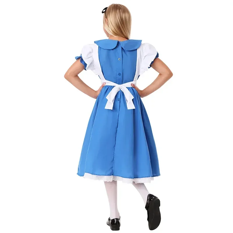 Alice Cosplay Costume Alice in Wonderland Costume Lolita Dress Maid Cosplay Fantasy Carnival Halloween Costumes for Kids