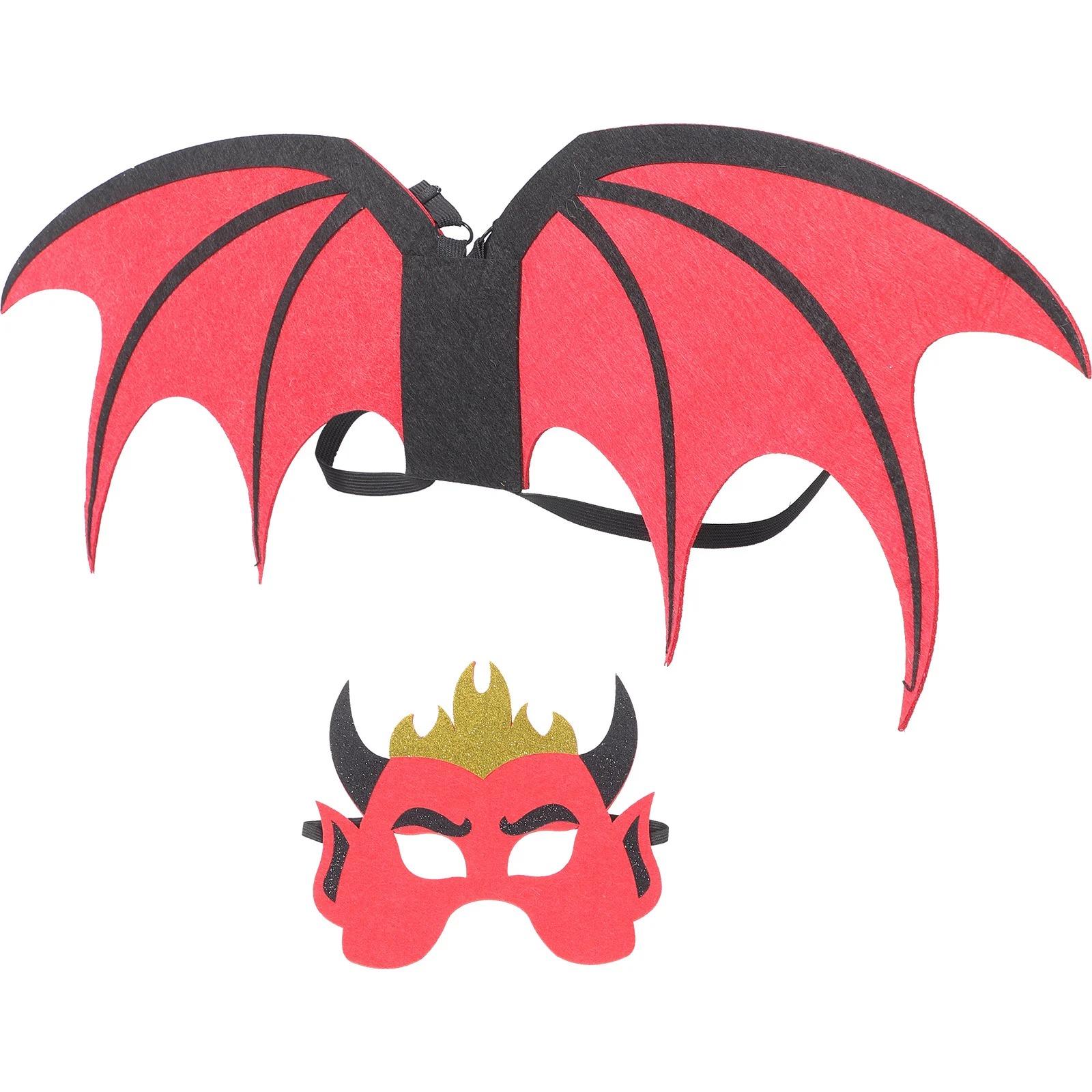 1Set Halloween Devil Wing Mask Costume Set Cosplay Prop Party Accessories Devil Horns Cosplay Wings Halloween Decoration
