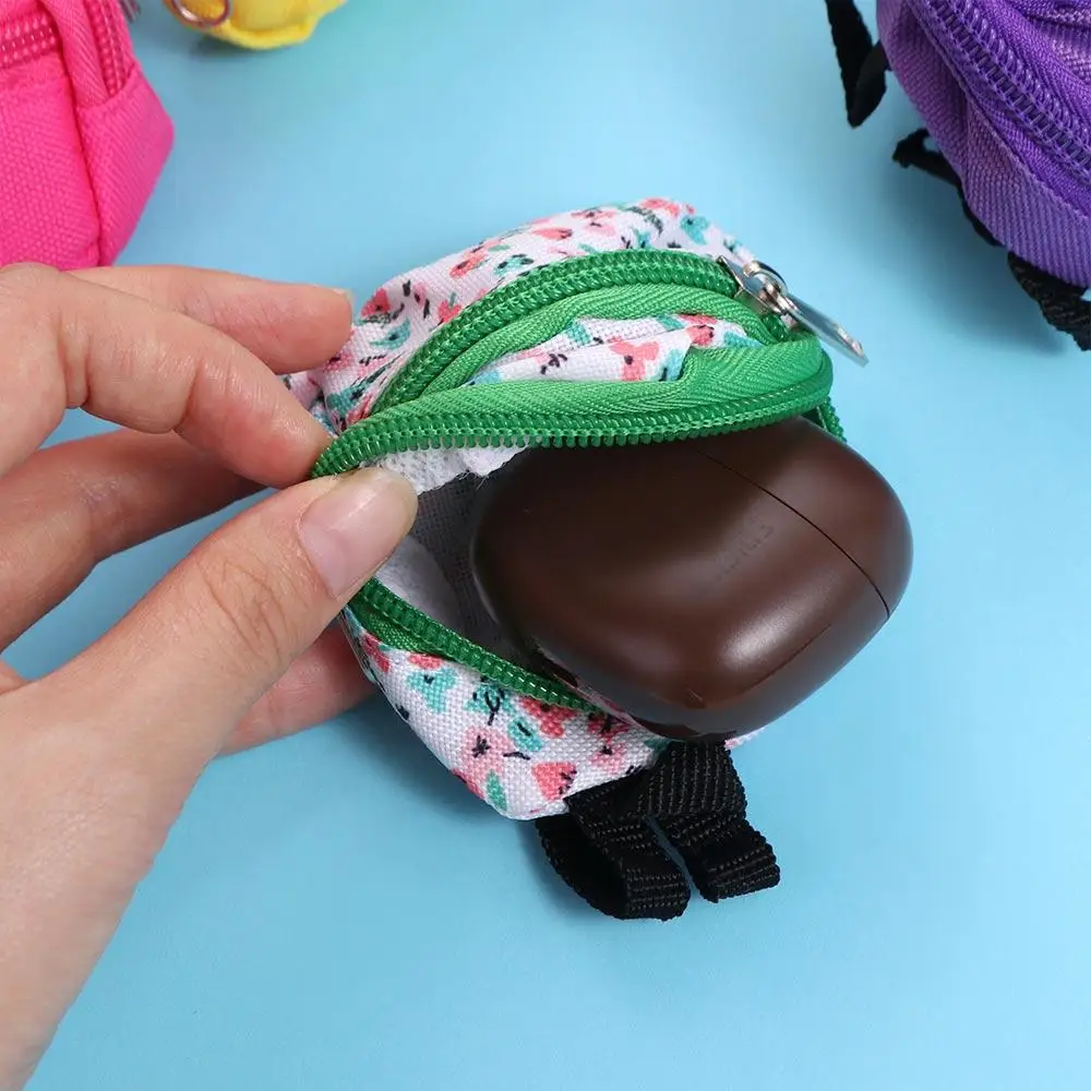 Bolsa de muñeca en miniatura, juguetes para muñeca BJD 1/6, mochila bonita con flores, decoración para casa de muñecas, mochila, accesorios de ropa