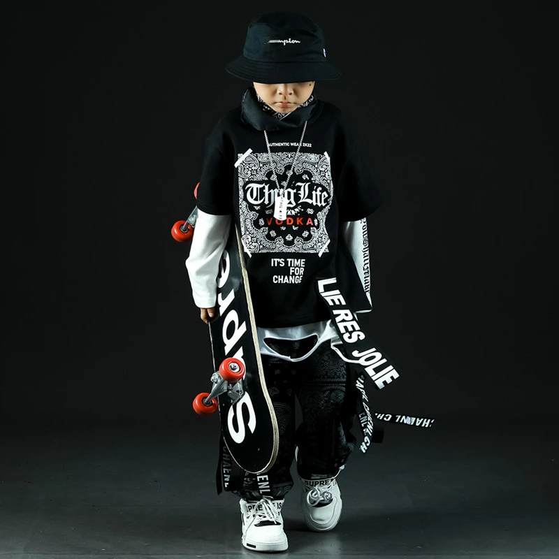 

New Children Boys Hip Hop Clothes Sets Long Sleeve T Shirt + Pants Teens Sport Outfits Kids Tracksuit 4 5 6 7 8 9 10 11 12 14 Y