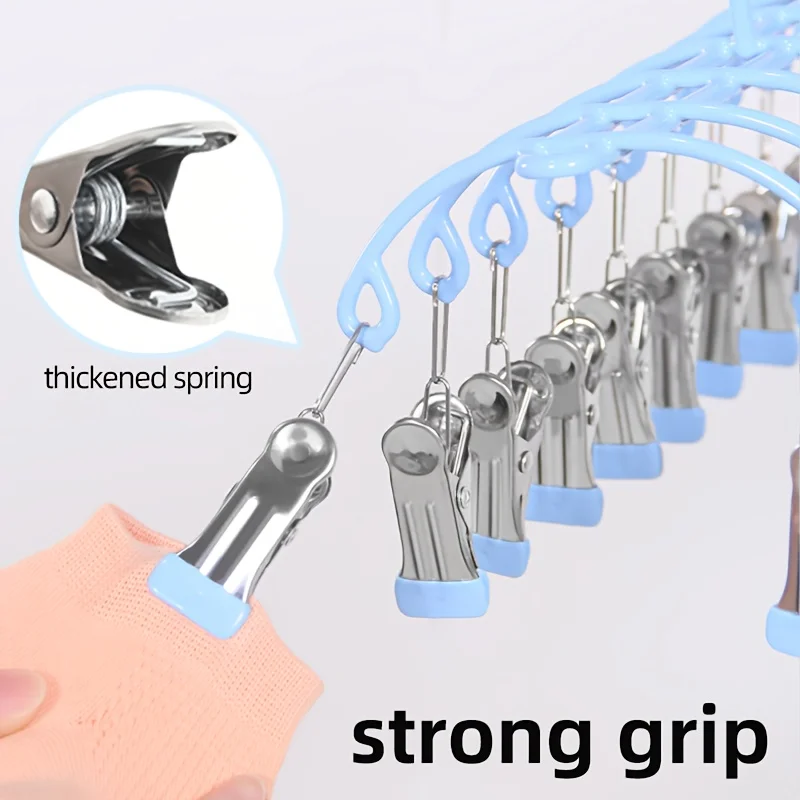 1/2 Stück 20-Clip ​ ​ Wäscheständer ​ ​ Winddicht zum Aufhängen ​ ​ Sockenhalter für Kleiderschrank und Hosen ​ ​ Multifunktionaler Organizer für Unterwäsche – Detail 6