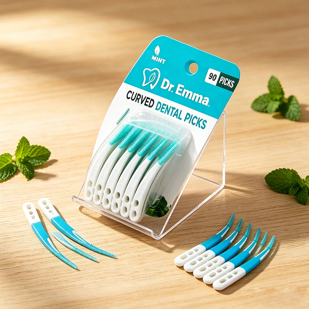 Interdental Brushes Dr. EMMA Soft Silicone Orthodontic Gap Brushes with Soft Bristles for Highly Effective Cleaning Oral Care