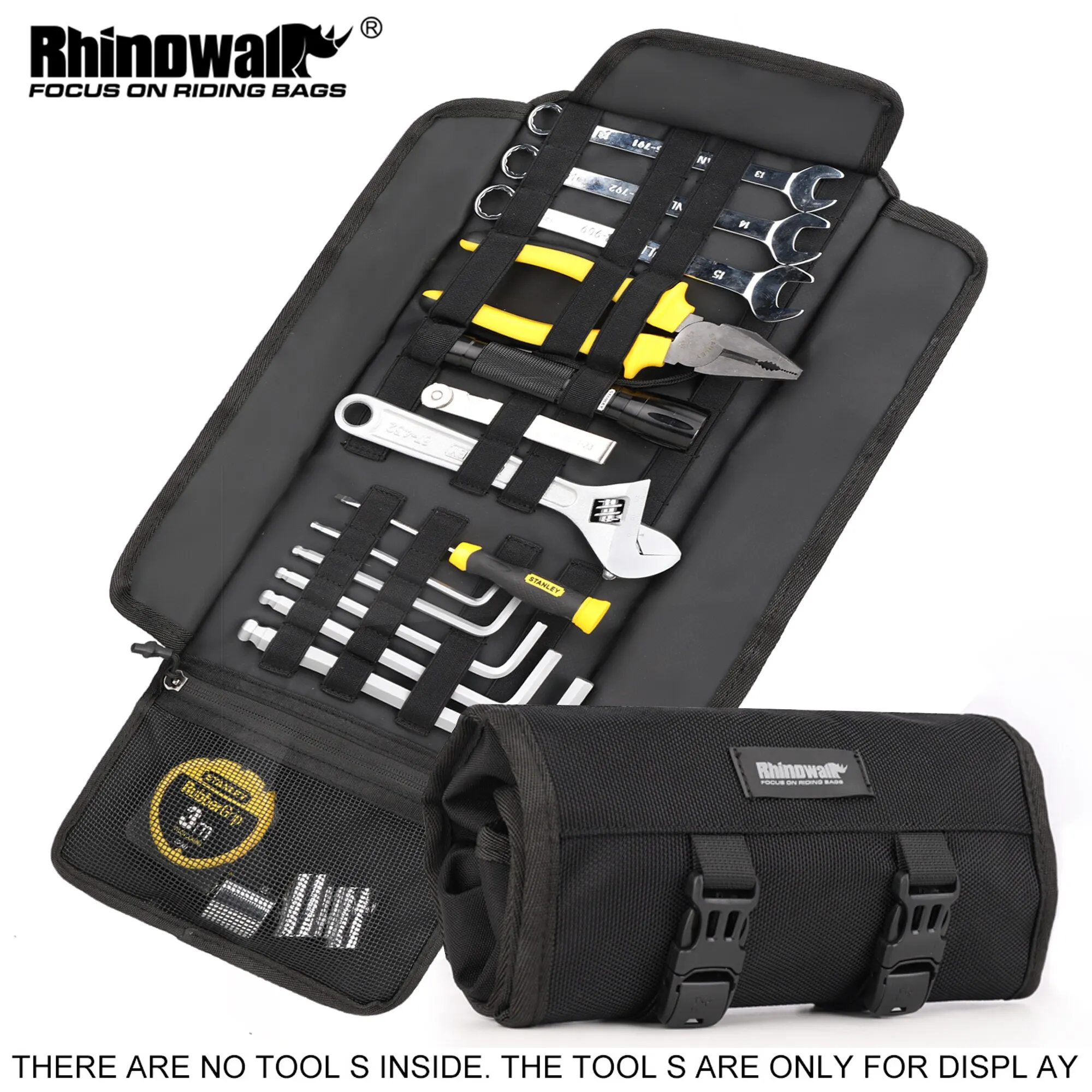 Rhinowalk-Motocicleta Tool Roll Bag, Alforjes de motor portátil, Side Tool Storage Bag, Bolsa para viagens ao ar livre, Repair Working Tool