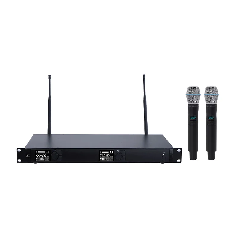 

UHF Wireless Microphone Digital Wireless Microphone System Dual Handheld Wireless Microphone T-592UH