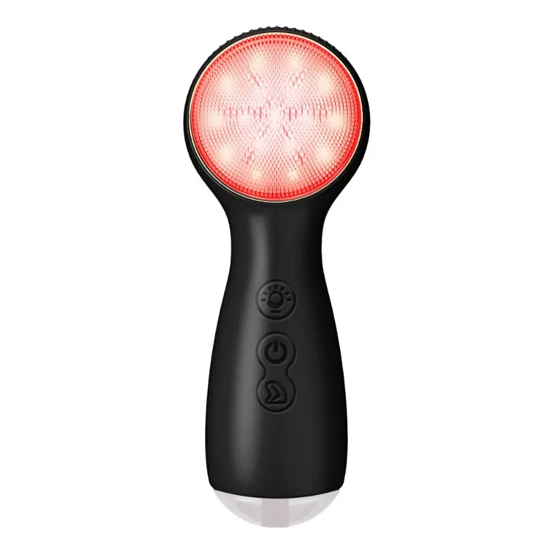Portable Sonic Vibration Silicone Electric Facial Cleansing Brush Face Washing & Massage Device For Home Travel Skin Care