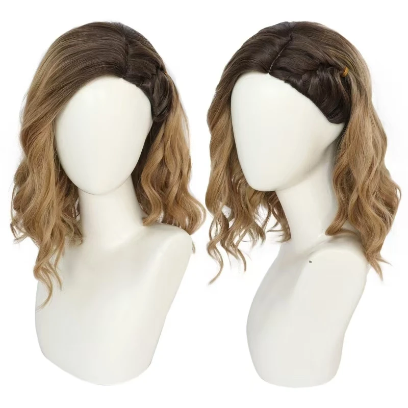 

Парик для косплея Керол Косплей Парик Кудрявый термостойкий парик из синтетического волокна с розовой сеткой