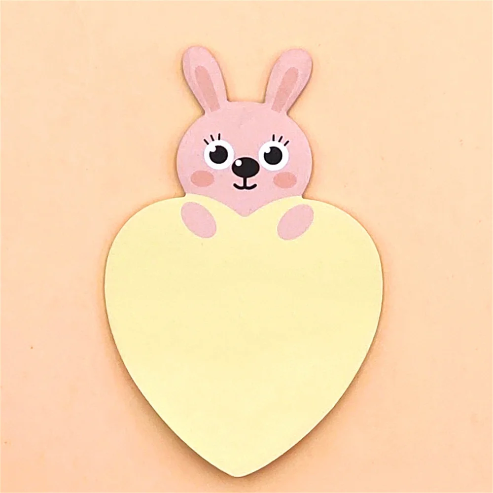 1~6PCS Writing Supplies Message Post Lovely Animal Notes Durable Rich And Colorful Heart Unique Cardboard