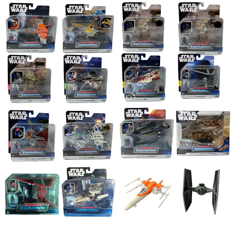 Figura de Juguete de la Serie Star Wars Micro Galaxy Squadron, T-70 X-Wing, Tie Fighter, A Wing, Obi Wang, Jedi Interceptor