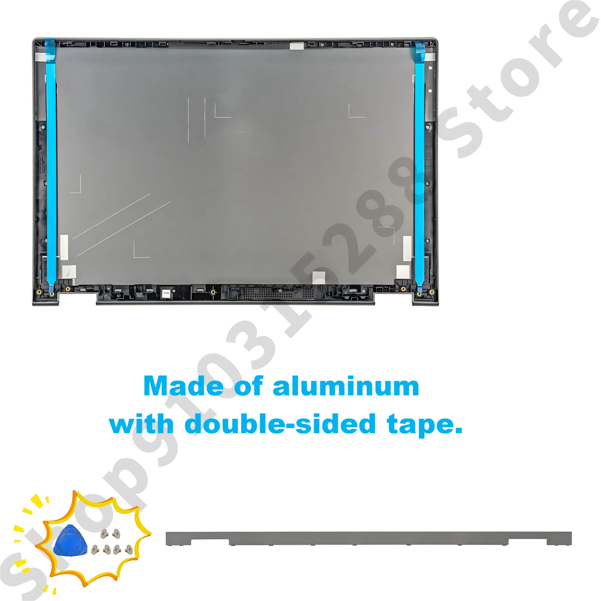 

Чехол для Ideapad Flex 5-15ALC05 5-15ARE05 5-15IIL05 5-15ITL05 5CB0Y85681 5CB1B0247 SCB0R75477 задняя крышка/петли серый