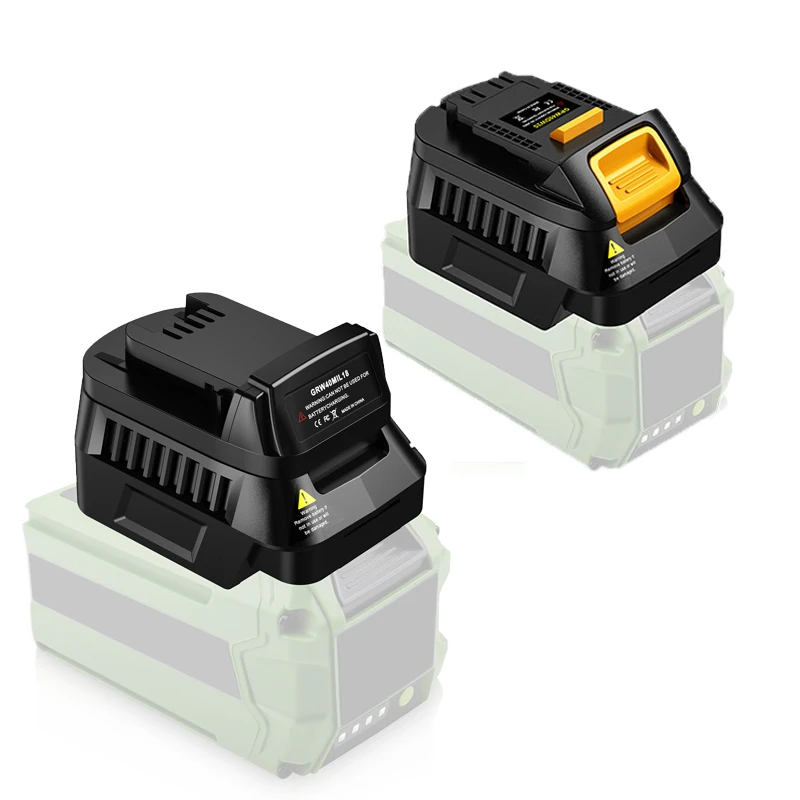 

Для аккумуляторов Greenworks 40 В, преобразующих в аккумулятор Dewalt/Milwaukee 18/20 В, адаптер для электроинструментов GRW40DW20 GRW40MIL18