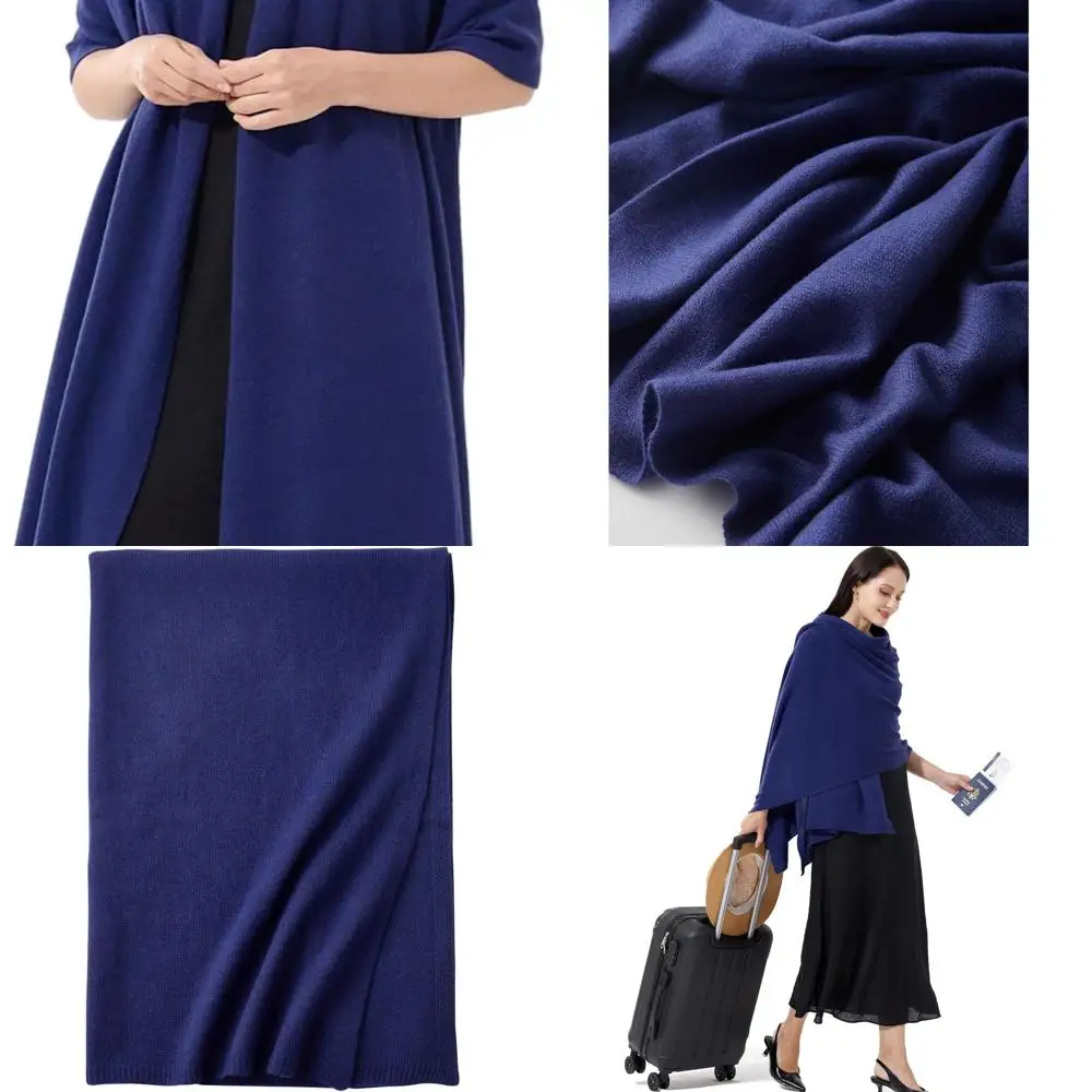 

Luxurious Cashmere-Blend Women's Wrap Stole, 87x28, Ideal for Travel & Style
