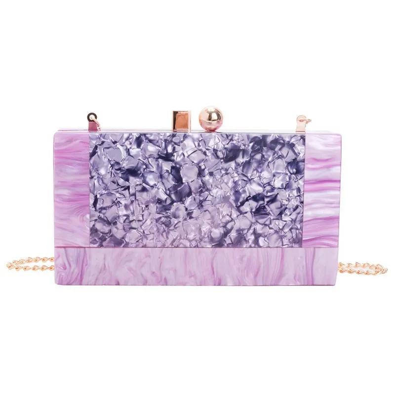 

Роскошный женский акриловый вечерний клатч 2025 года, брендовая сумка-коробка, свадебные сумки, кошелек, женская вечеринка, сумка на плечо с каменным узором