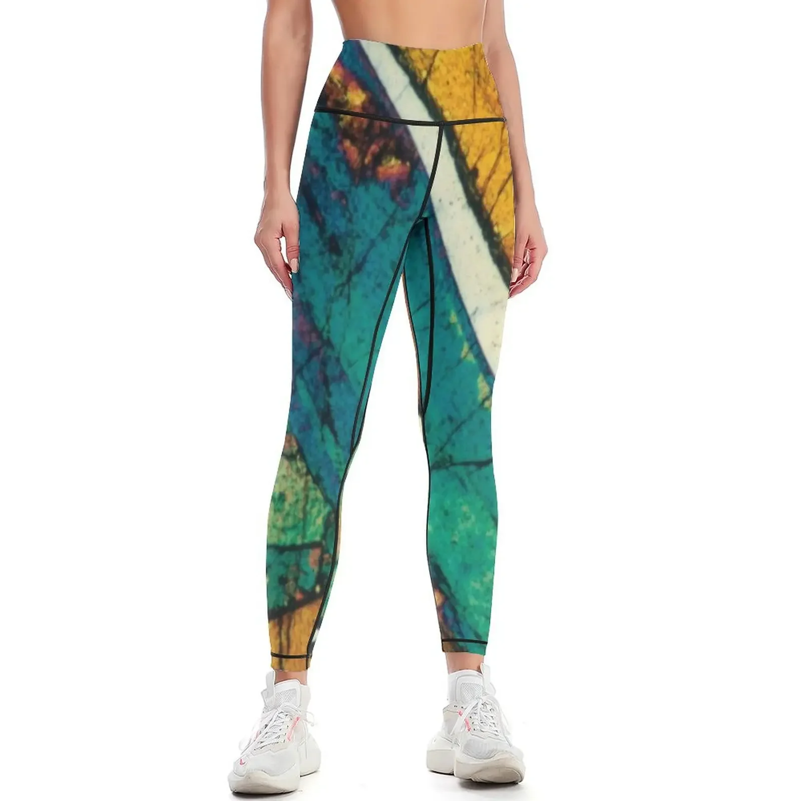 

Geological thin section photography, magnified view of Epidote Blades in Quartz Leggings sport set Womens Leggings