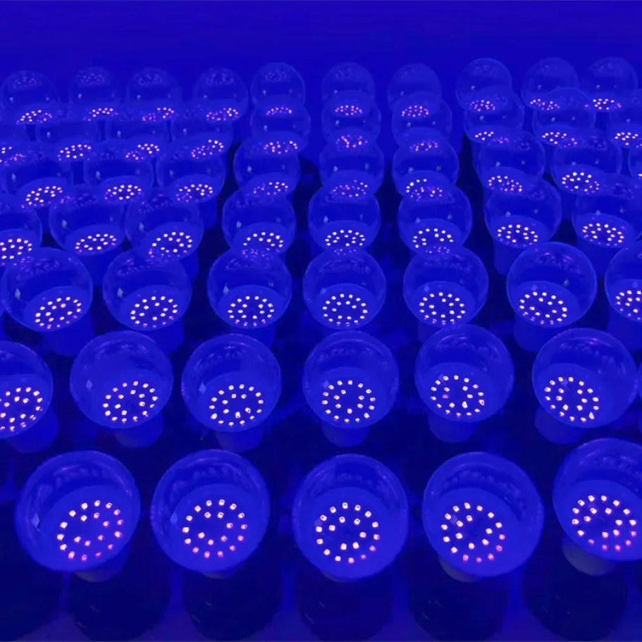 مصباح إضاءة UV أرجواني ، يتوهج في الظلام ، ديكور فلورسنت ، مصباح حفلة ، لوازم بار ، 12 واط ، E27