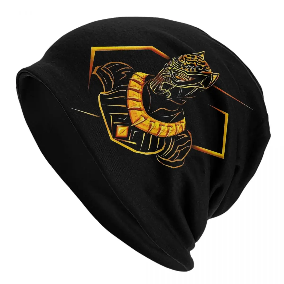 

Custom Black Panther Skullies Beanies Caps Unisex Winter Warm Knitting Hat Men Women Street Adult Superhero Film Bonnet Hats Cap