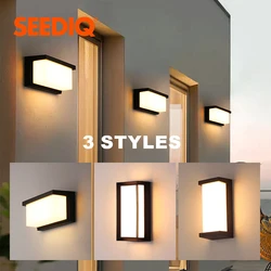 Outdoor LED Wall Lamp Waterproof IP65 AC85-265V Outside Wall Light 3000k Warm White Facade light Balcony Porch Garden Decoration