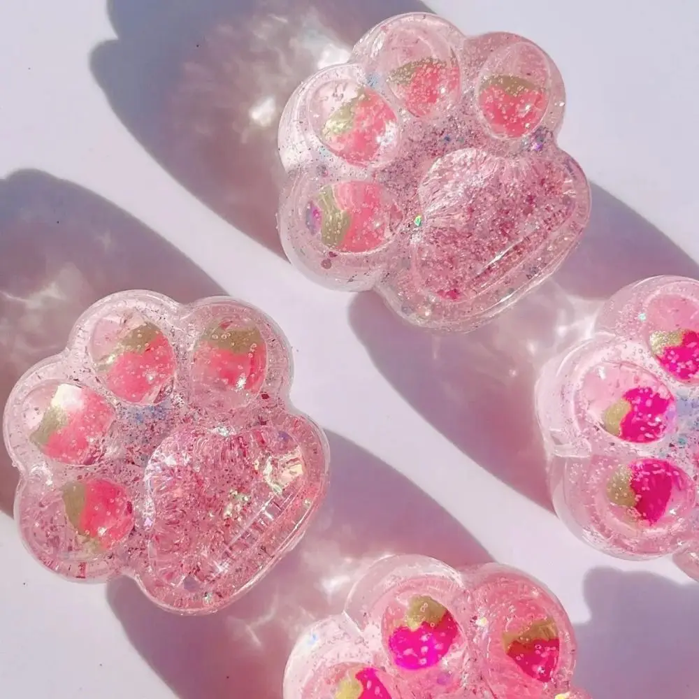 น่ารักโปร่งใส Jelly Cat Paw Pinch เพลง Fidget ของเล่น Creative Ins Rainbow Cat Paw บีบของเล่นเด็ก Decompress Venting ของเล่น