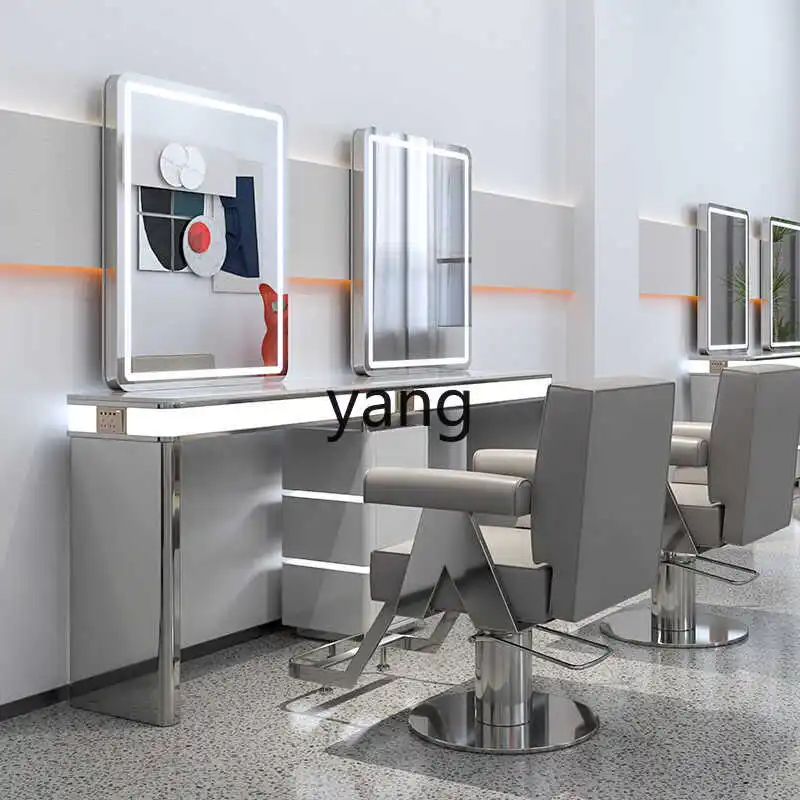 Lcx  hair salon special hair salon haircut mirror single double-sided Internet celebrity perm and dyeing area integrated table