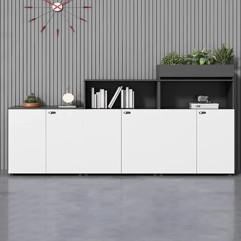 White File Cabinet Side Cabinet Printer  Data StorageTea Cabinet