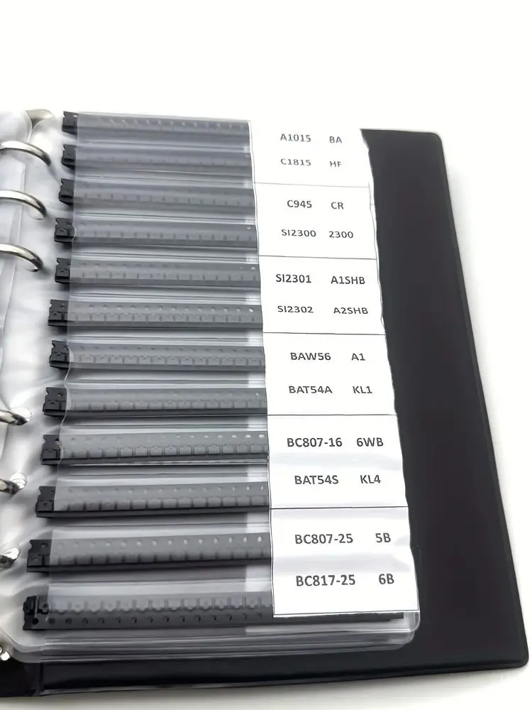 SOT-23 SMA 75 Values SOT89 SMD SMT NPN PNP SOD 4148 5551 2222 TL431 BC807 BC817 B772 Transistor And Diode Assortment Kit BOOK
