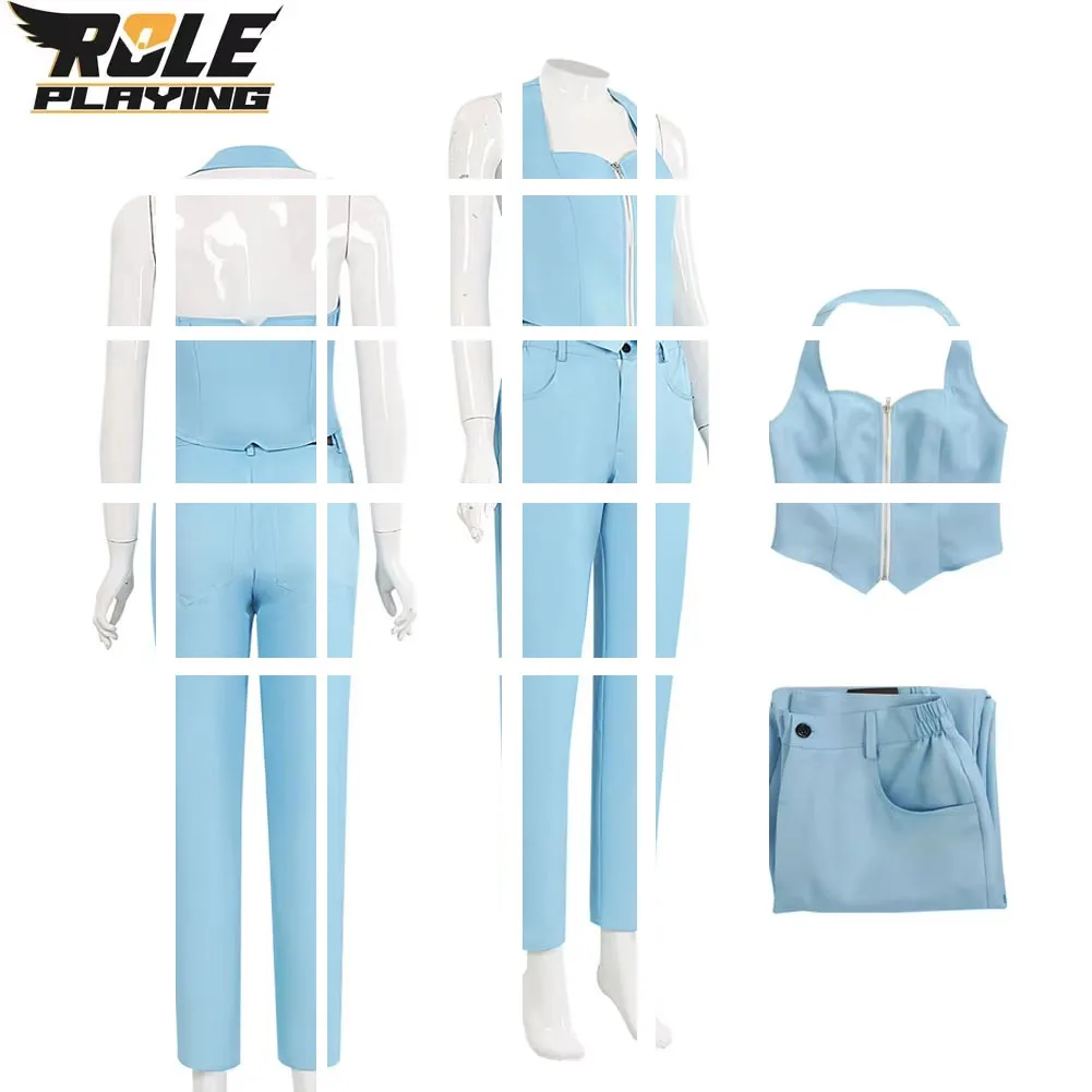 

Maxine Cosplay Costume Women Fantasy Suspenders Pants 2024 Movie Maxine Disguise for Female Adult Halloween Carnival Party Suit