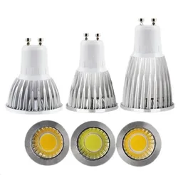 COB led spotlight 6W 9W 12W led lamp GU10/GU5.3/E27/E14 85-265V MR16 12V Cob led bulb warm white cold white bulb led light