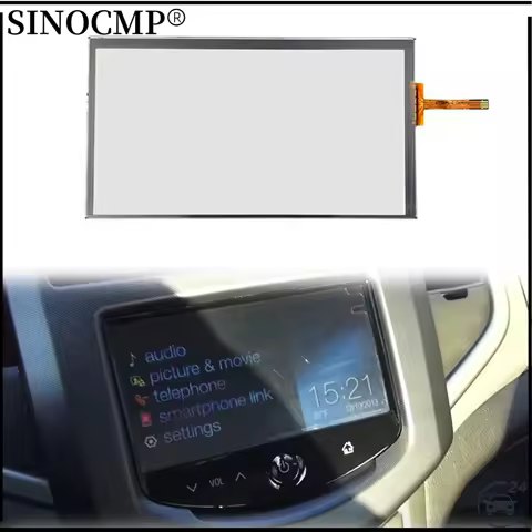 7" Radio Touch Digitizer Screen Panel LCD Display Screen LA070WV1-TD05 for Chevrolet 12-16 Spark Sonic Navigation Parts Replace