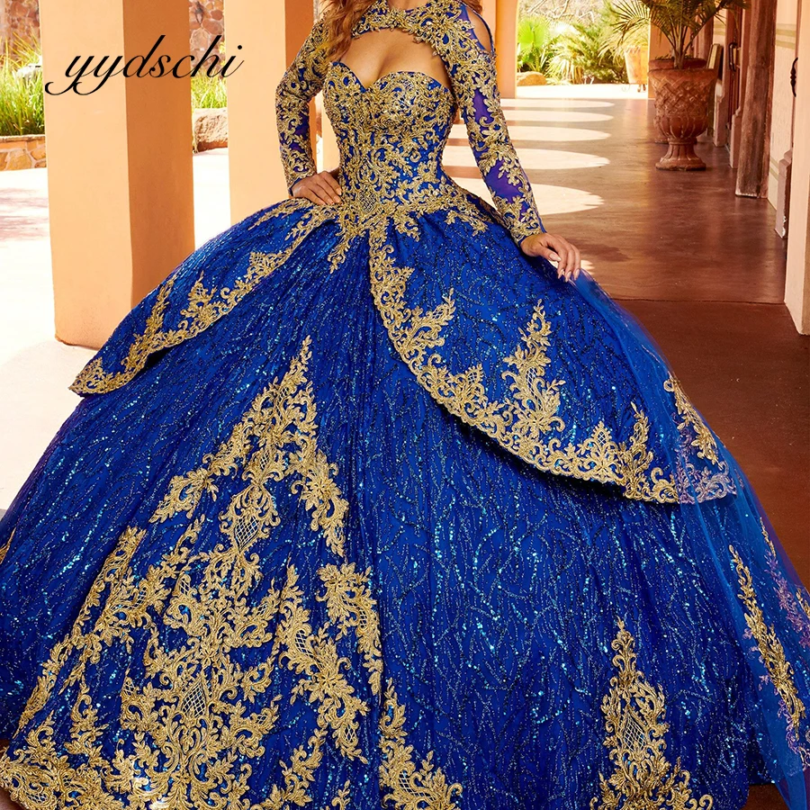 

Sweetheart Quinceanera Dresses Party Elegant Applique Evening Off the Shoulder Prom Dress for Women Retro Sequined Ball Gown
