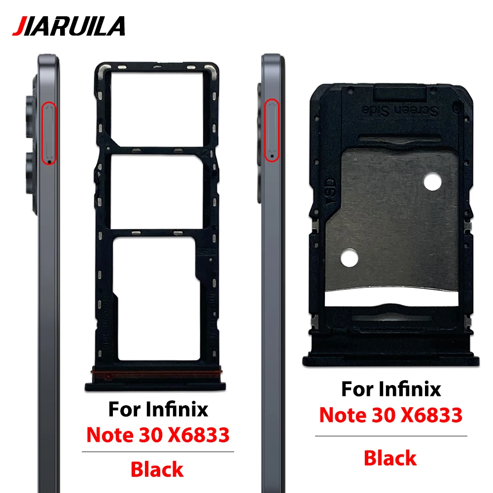 Dual SIM Card Tray For Infinix Hot 20 Spark 30 Pro Spark Go 2024 Hot 30 Play Slot Drawer Holder Chip Tray Sim Card Reader