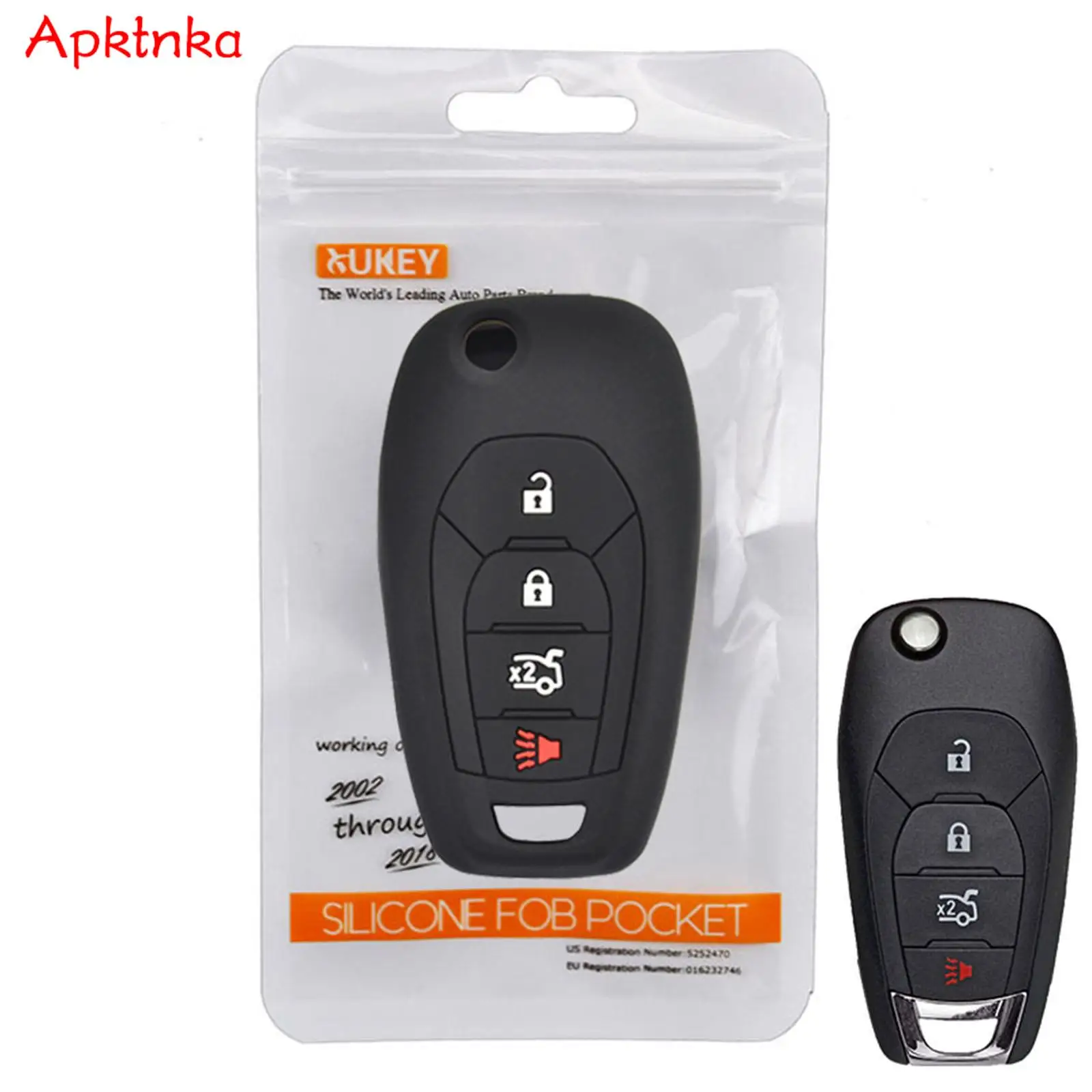 Apktnka 4 Buttons Silicone Car Flip Key Cover Remote Fob Case Keyless Shell Protector For Chevrolet Cruze 2016 2017 2018 2019