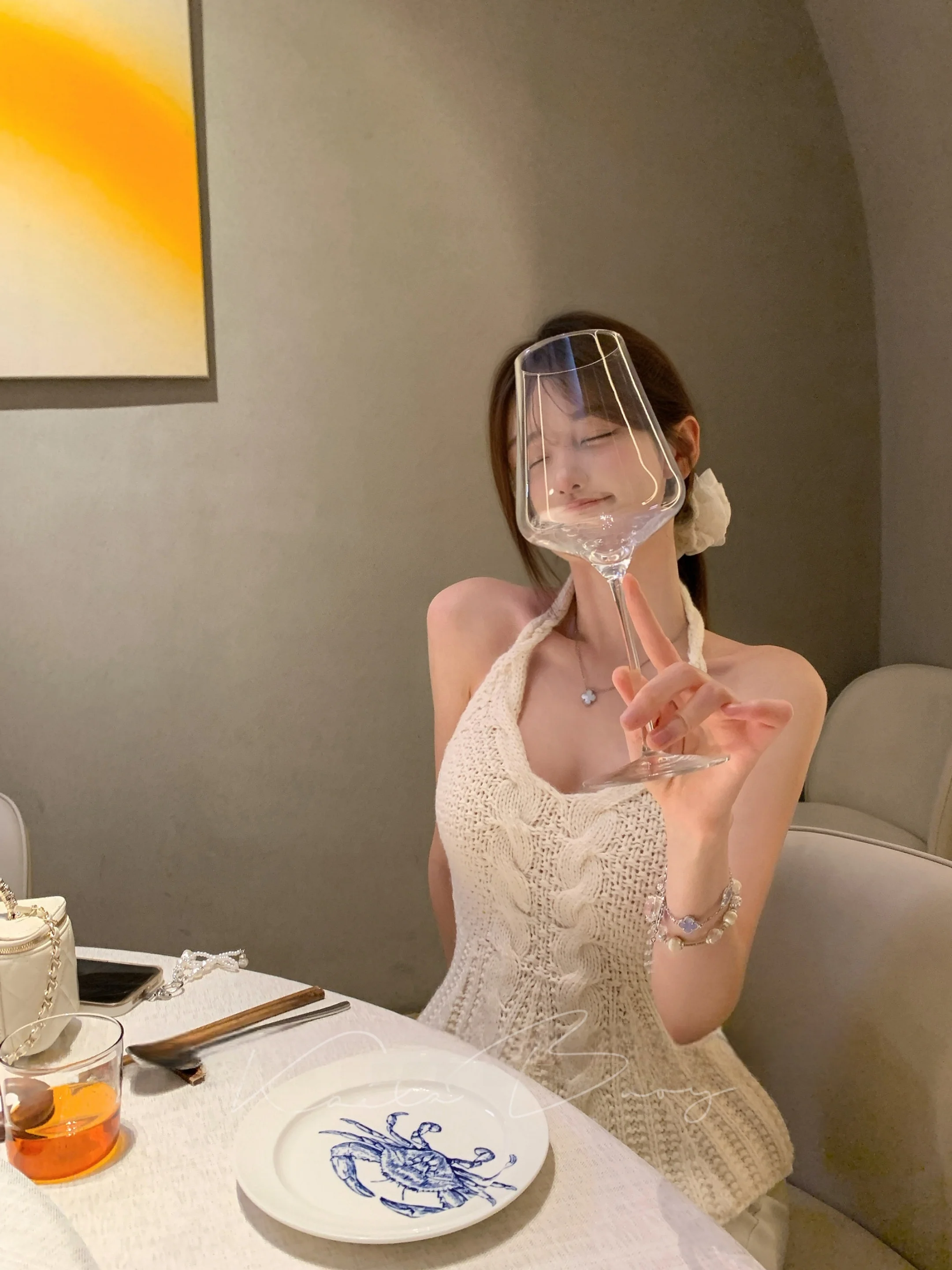 

Pure Desire Twisted Knitted Vest Women's Waist-Cinching Slimming Korean Sweet Gentle Strap Top Ne Hanging Knitted Sweater